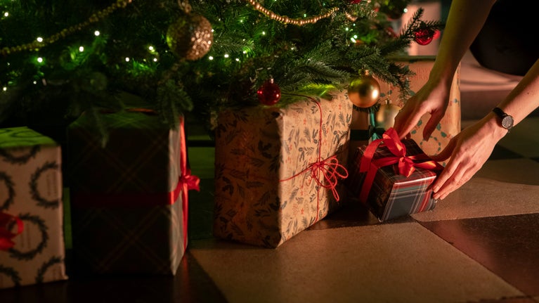 Presents under tree